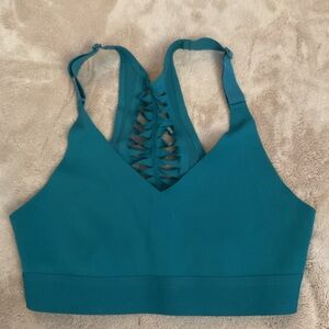 Victoria's Secret Blue Sports Bra with Lattice Detail